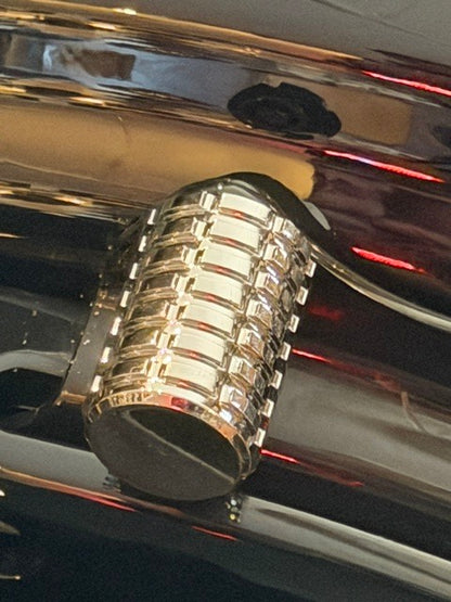 Pro Pad Chrome Grenade Magnetic Docking Points Covers for 2009-21 Harley Touring
