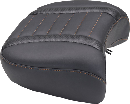 Mustang Orange Stitch Rear Passenger Pillion Seat for 2023-2025 Harley Touring