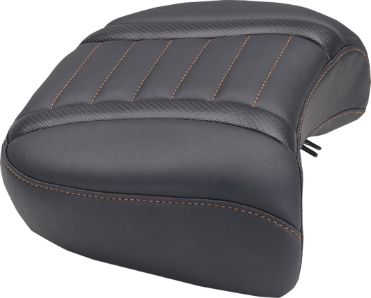 Mustang Orange Stitch Rear Passenger Pillion Seat for 2023-2025 Harley Touring