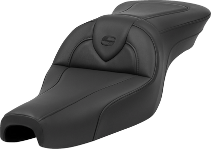 Saddlemen Roadsofa Black Stitched Gel Seat for 2004-2022 Harley Sportster 3.3Gal
