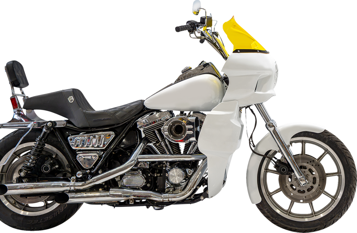 Klock Werks Kolor Flare 12.5" Yellow Windshield fits Saddlemen S-RT Mini Fairing