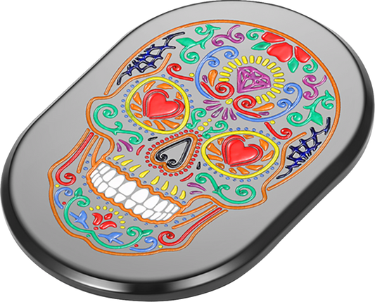 Figurati Sugar Skull Black Right Side Antenna Insert 2009-2023 Harley Touring