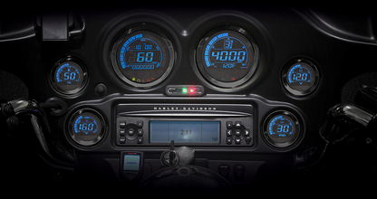 Koso Black 6-Piece Fairing Digital Gauge Set 2004-2013 Harley Touring Models