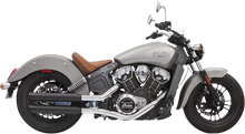 Bassani 3" Classic Black Slip On Mufflers for 2015-2020 Indian Scout Bobber