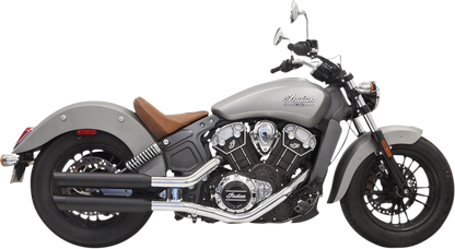 Bassani 3" Classic Black Slip On Mufflers for 2015-2020 Indian Scout Bobber