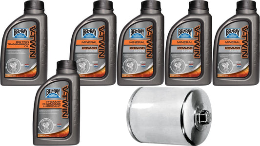 Bel Ray Oil Change Kit & Chrome Filter fits 1999-2017 Harley Big Twin Models