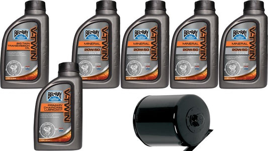 Bel Ray Oil Change Kit & Black Filter for 1999-2017 Harley Big Twin Models