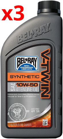 Bel-Ray Synthetic Oil Change Kit & Chrome Filter 1985-2022 Harley Sportster XL