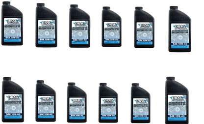 Drag Specialties 12qt Regular Base Case 10W40 Universal Motorcycle Engine Oil