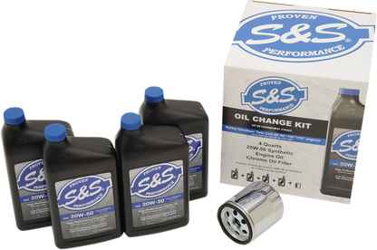 S&S Synthetic Engine Oil Change Kit for 1999-2017 Harley Dyna Touring Softail