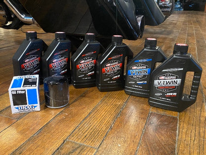 Maxima Complete Synthetic Oil Change Kit for 1999-2017 Harley Big Twin Models
