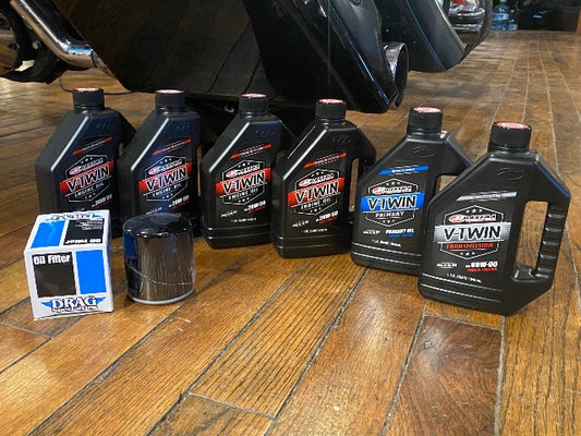 Maxima Complete Synthetic Oil Change Kit for 1999-2017 Harley Big Twin Models