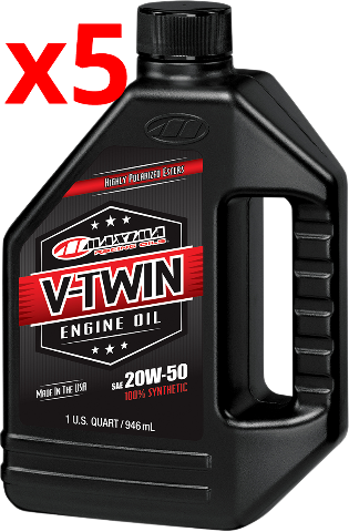 Maxima Trans Primary Synthetic Engine Oil Chrome Filter Kit 2017-2022 Harley M8