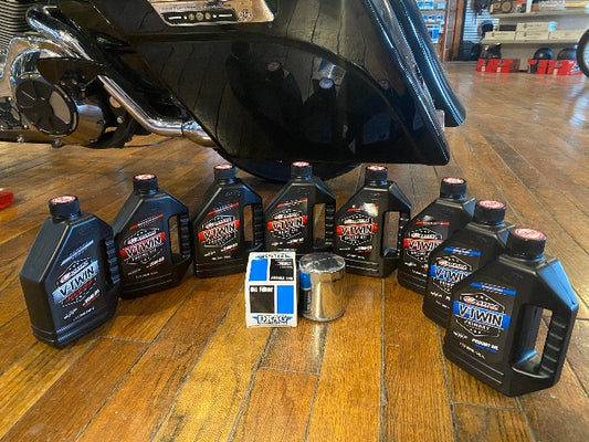 Maxima Trans Primary Synthetic Engine Oil Chrome Filter Kit 2017-2022 Harley M8