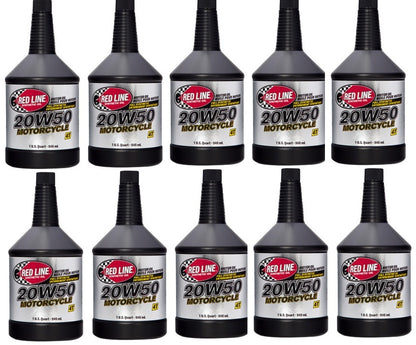 Red Line 10 Quarts 20W-50 Synthetic Motor / Engine Oil for Harley Davidson