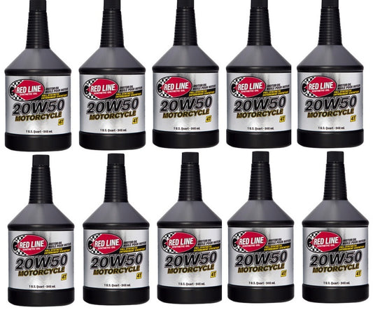 Red Line 10 Quarts 20W-50 Synthetic Motor / Engine Oil for Harley Davidson