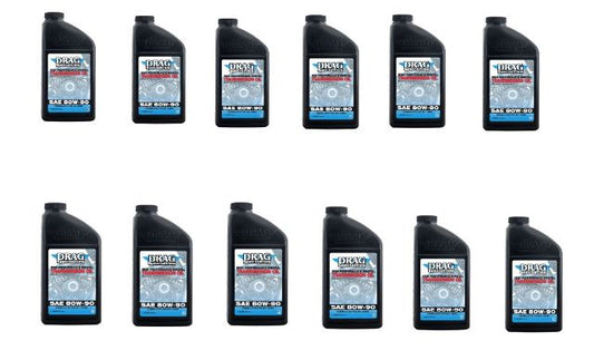 Drag Specialties 80w90 Big Twin Motorcycle 12 Pack Transmission Oil For Harley