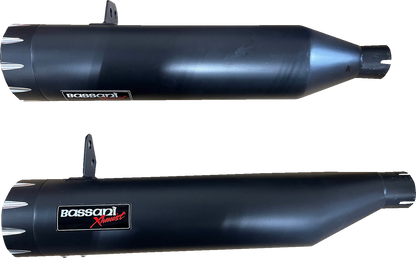 Bassani Black 4" Slip On Mufflers fits 2022-2023 Indian Chief Bobber Dark Horse