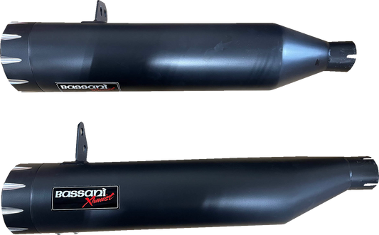 Bassani Black 4" Slip On Mufflers fits 2022-2023 Indian Chief Bobber Dark Horse