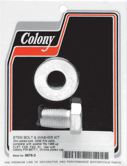 Colony Steering Stem Bolt & Washer Kit 88-17 Harley Dyna Softail Sportster FXR