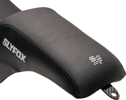 Slyfox Lowrider Smooth Carbon Fiber Seat fits 2018-2025 Harley Softail FXLR FLSB