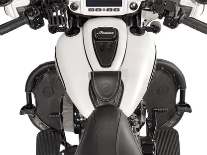 Ciro Black 1-1/4" Universal Motorcycle Front Engine Guard Highway Bar Toe Rest