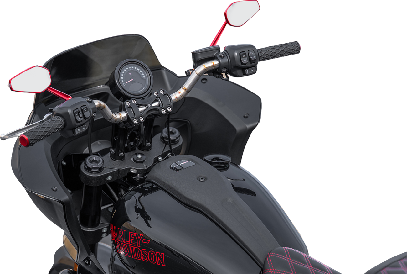 Arlen Ness Method Kickback 7" Black Handlebar Risers for 2022-26 Harley Softail