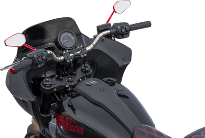 Arlen Ness Method Kickback 7" Black Handlebar Risers for 2022-26 Harley Softail