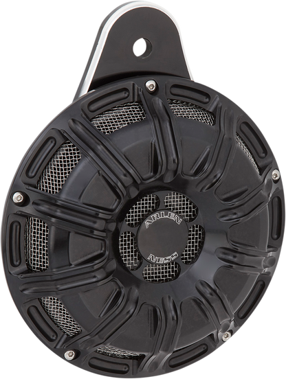 Arlen Ness Black Billet 10 Gauge Horn for 1991-2025 Harley Evo, Twin Cam, M8