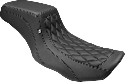 Mustang Squareback Black Diamond Stitch Seat fits 2023-2026 Harley Touring FLTR