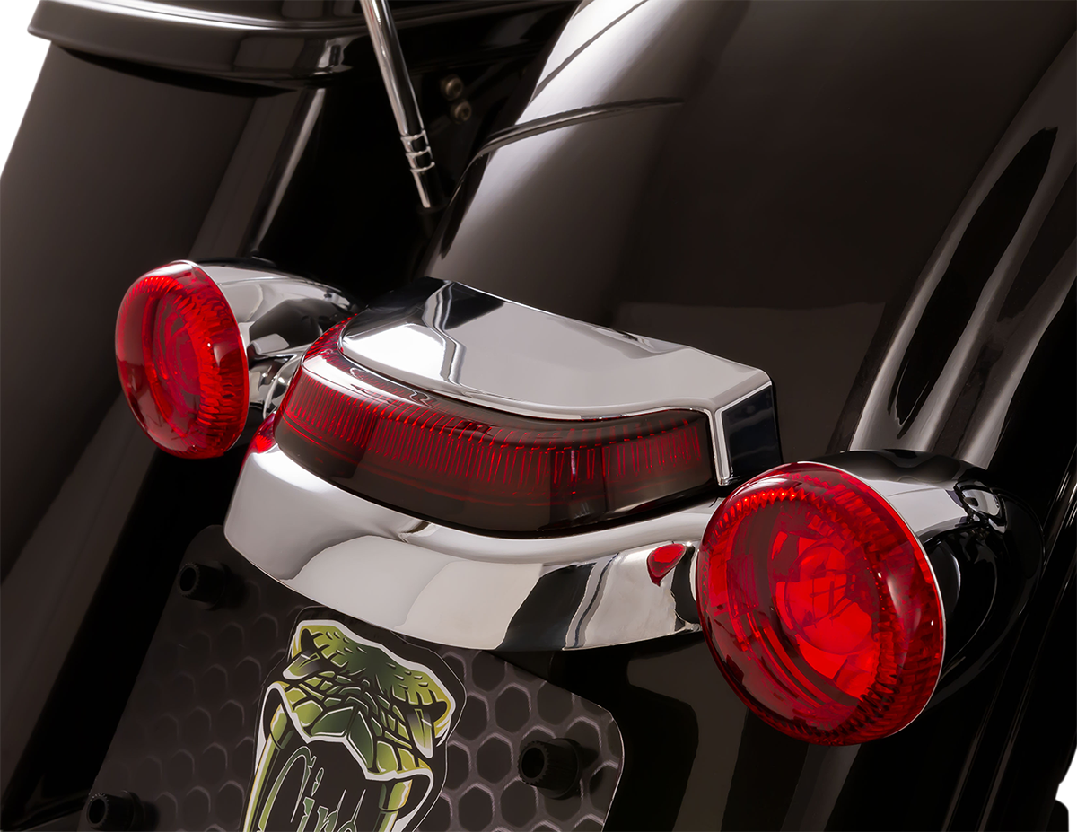Ciro 40173 Lightstrike Red Lens Crown LED Taillight for 2014-2023 Harley Touring