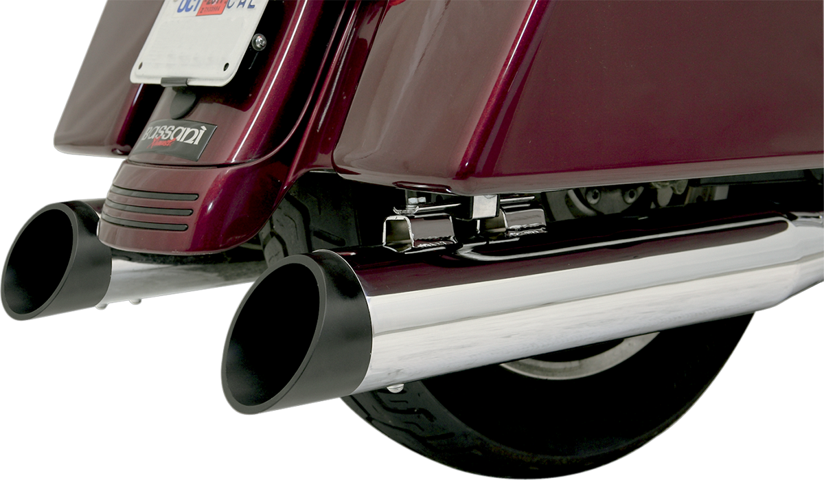 Bassani Black 4" Slash Cut Exhaust Muffler End Cap for Harley Davidson