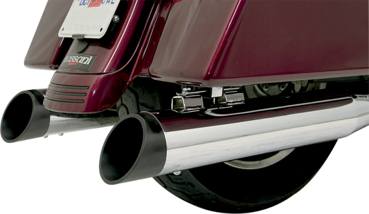 Bassani Black 4" Slash Cut Exhaust Muffler End Cap for Harley Davidson