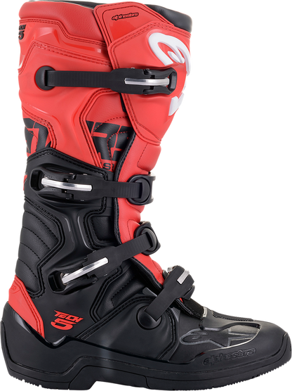 Alpinestars Tech 5 Mens Black Red Motorcycle Riding Dirt Bike Racing Boots MX