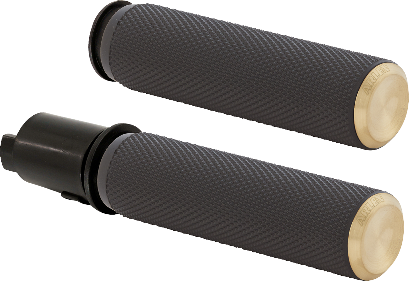 Arlen Ness Knurled Brass TBW Handlebar Hand Grips for 2023-2024 Harley Touring
