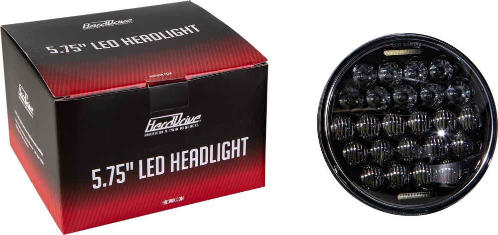 Harddrive Black 5-3/4" LED 75W Universal Motorcycle Headlight Harley Davidson