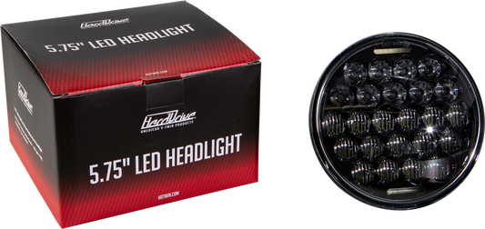 Harddrive Black 5-3/4" LED 75W Universal Motorcycle Headlight Harley Davidson