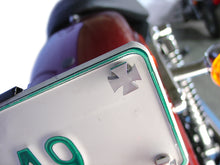 VTwin Chrome Maltese Cross Rear License Plate Frame Mount Bolt Kit fits Harley