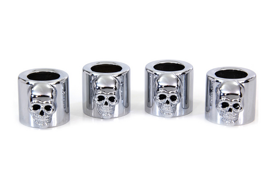 VTwin Skull Engine Pushrod Cover Cup Set for 1936-17 Harley Dyna Softail Touring