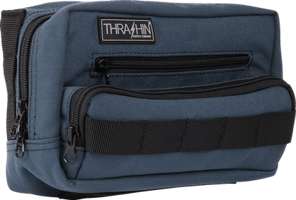 Thrashin Supply Blue Motorcycle Handlebar Storage Bag Plus for Harley THB-0026