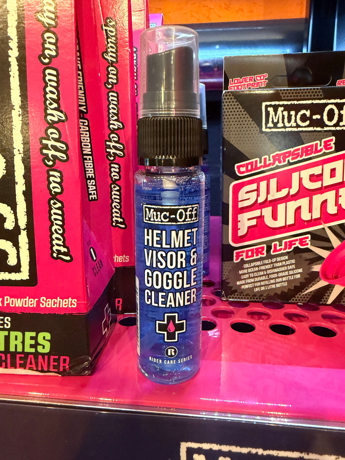Muc-Off Motorcycle / Powersports Visor, Lens & Goggle Cleaner 1.08 oz.