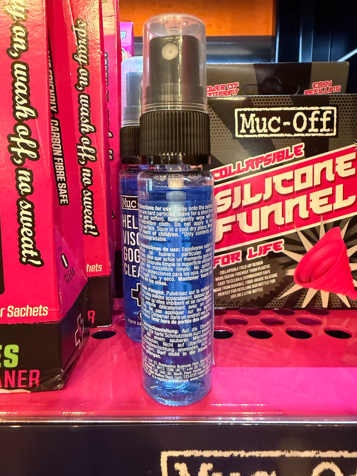 Muc-Off Motorcycle / Powersports Visor, Lens & Goggle Cleaner 1.08 oz.