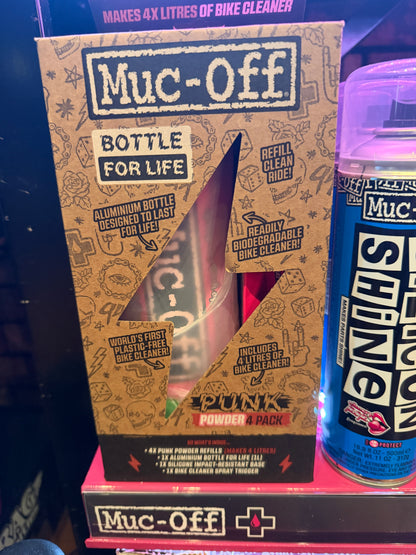Muc-Off Motorcycle Punk Powder Concentrated Cleaner 4 Pack with Bottle