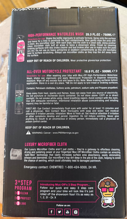 Muc-Off Motorcycle Waterless Wash & Protectant Kit