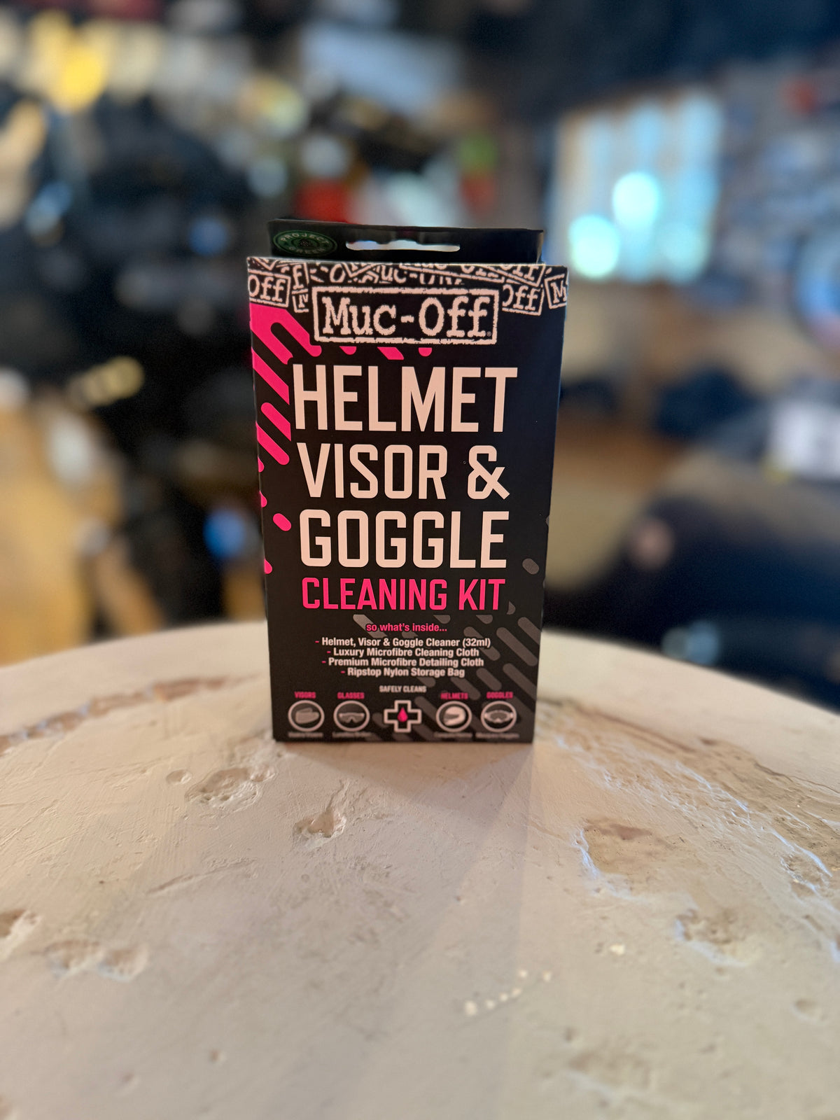 Muc-Off Motorcycle Helmet Visor, Lens & Goggle Cleaning Kit