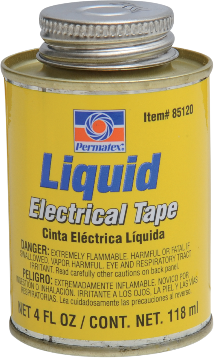 Permatex 4oz Weatherproof Brush Top Can Liquid Electrical Tape for Harley