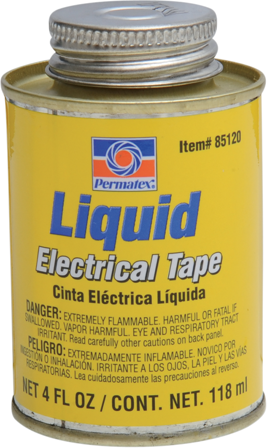 Permatex 4oz Weatherproof Brush Top Can Liquid Electrical Tape for Harley