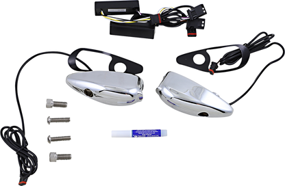 Custom Dynamics Chrome Front LED Turn Signals 2015-2025 Harley Road Glide FLTRX