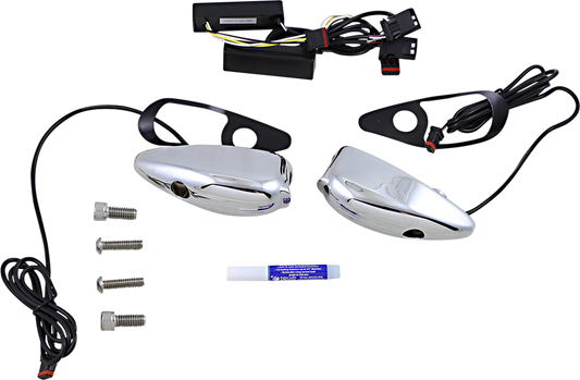Custom Dynamics Chrome Front LED Turn Signals 2015-2025 Harley Road Glide FLTRX