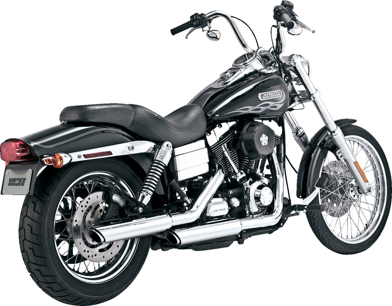 Vance & Hines 3" Chrome Twin Slash PCX Slip On Mufflers 1991-2017 Harley Dyna